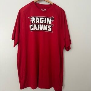 Louisiana Ragin Cajuns Under Armour heat gear compression t shirt NwT XL